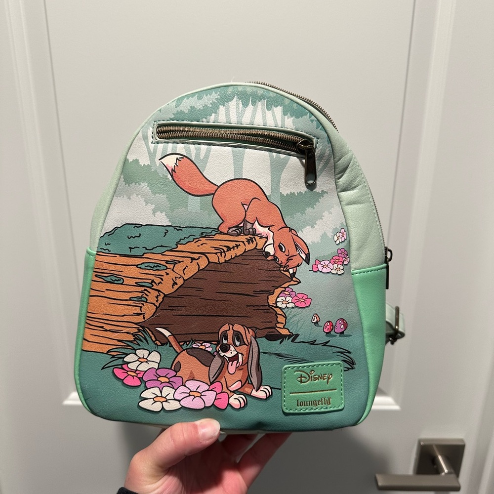 Disney Fox and the Hound Loungefly Green Backpack